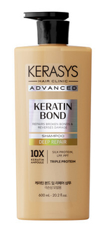 KeraSys ADVANCED KERATIN BOND Шампунь для поврежденных сухих и окрашенных волос. Глубокое восстановление, 600 мл