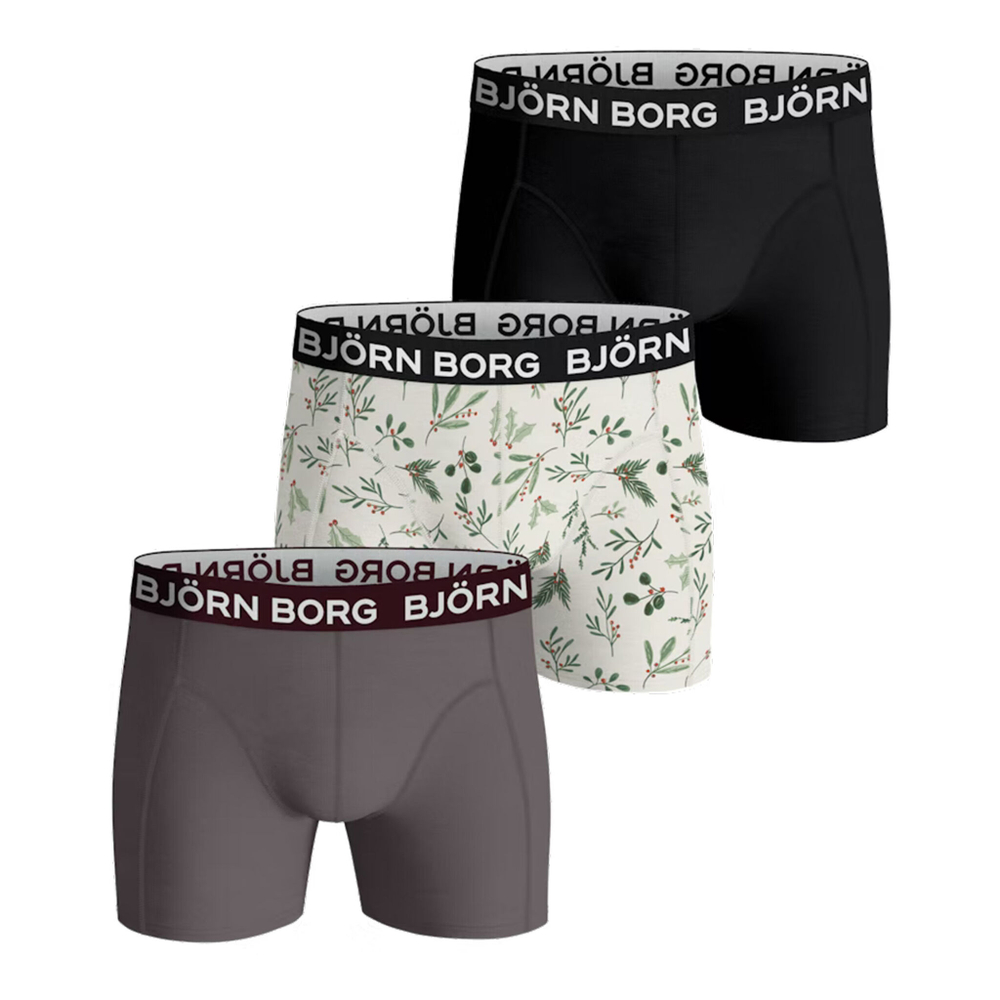 Björn Borg Cotton Stretch Boxer Shorts 3 Pack Men - Black