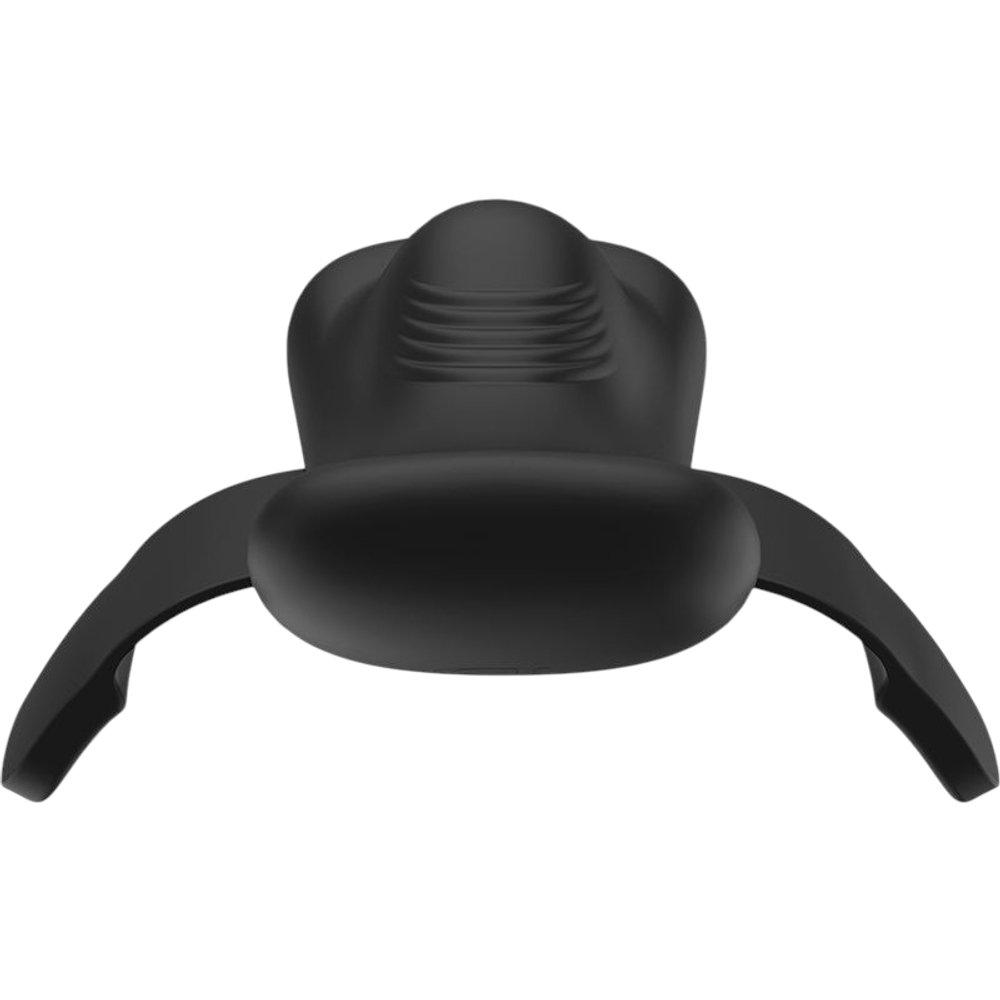 Чёрный вибромассажёр в трусики 9,6см с часами-пультом ДУ Anne's Desire Panty Pleasure Watchme Technology Black