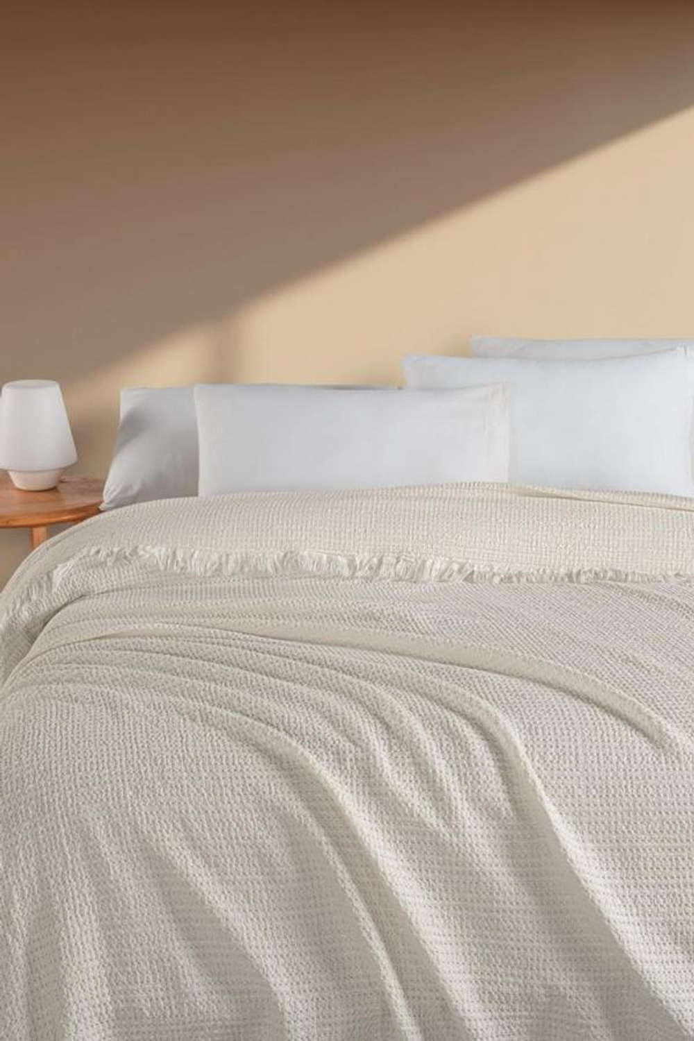 Плед хлопок SIMA кремовый 220*240 см