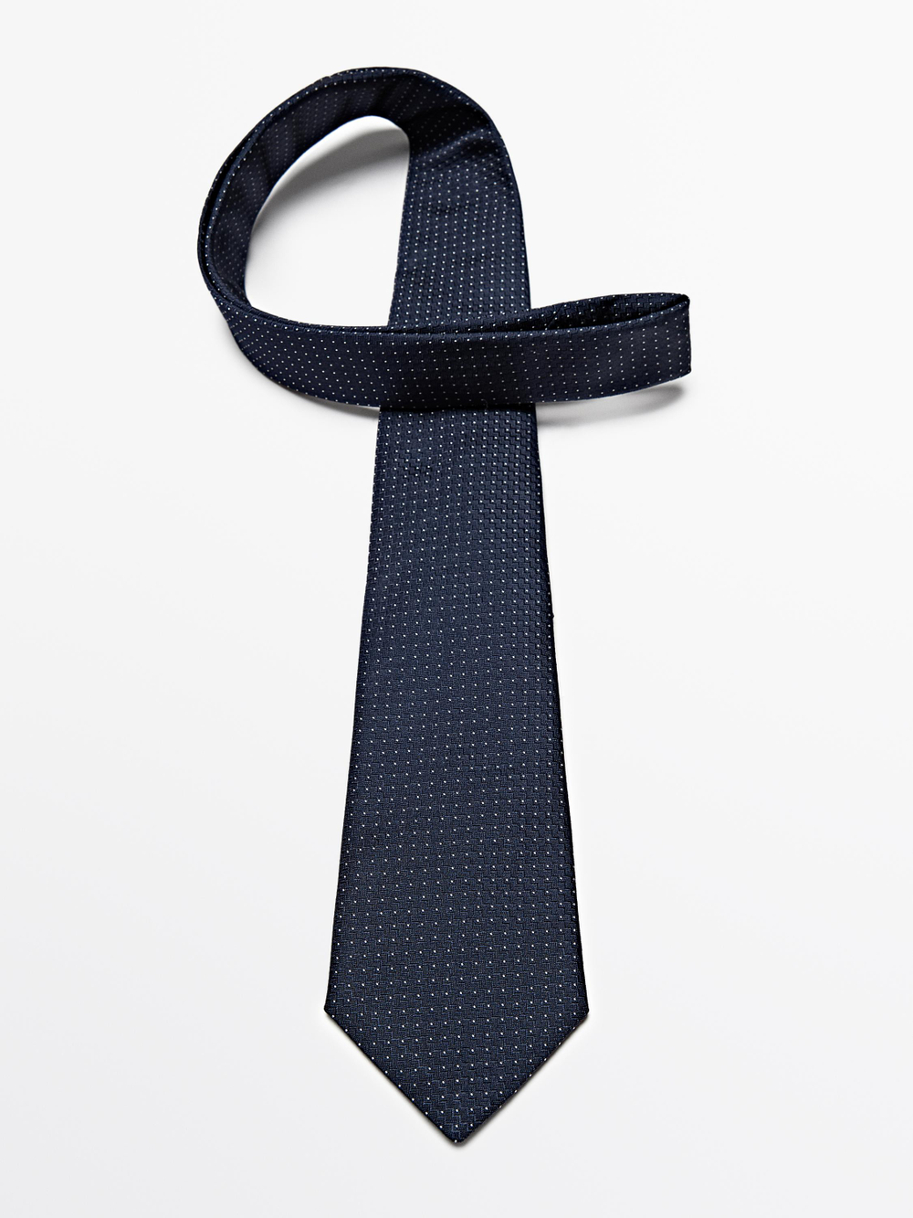 Massimo Dutti Галстук в горошек, темно-синий