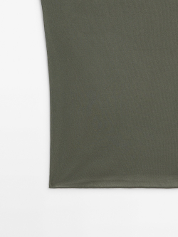 Massimo Dutti Топ из 100% шелка на бретелях, хаки