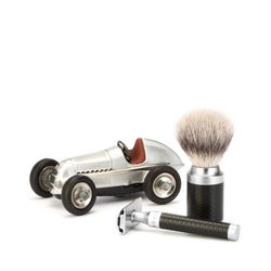 Помазок MUEHLE ROCCA, барсучий ворс высшей категории Silvertip, сталь, черный акцент (091 M 96)