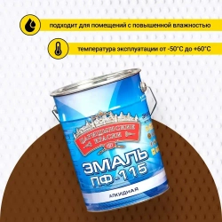 Эмаль шоколад ПФ 115 5 кг Царицынские краски