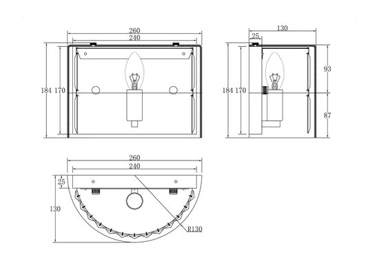 Настенный светильник (бра) Maytoni MOD313WL-01G