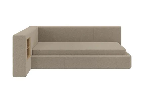 Диван-кровать Cube c нишей M (бежевый, букле)