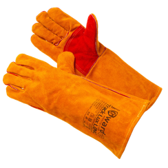 Краги Gward Track Lux Long, из спилка, оранжевого цвета, усиленные, 40 см