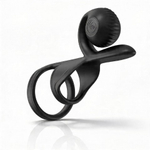 Стимулятор для пар в виде эрекционного кольца SVibe Snail JOVI черный