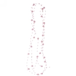 Бусы на ёлку 2м «Роса» d-7,5мм, Розовое золото