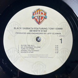 Винтажная виниловая пластинка LP Black Sabbath Featuring Tony Iommi Seventh Star (USA 1986)