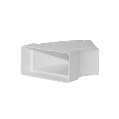 Колено разноугловое горизонтальное 55х110 мм