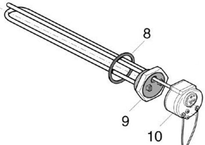 Нагревательный элемент для бойлера, 1200 Вт, 110 В. (10254853)