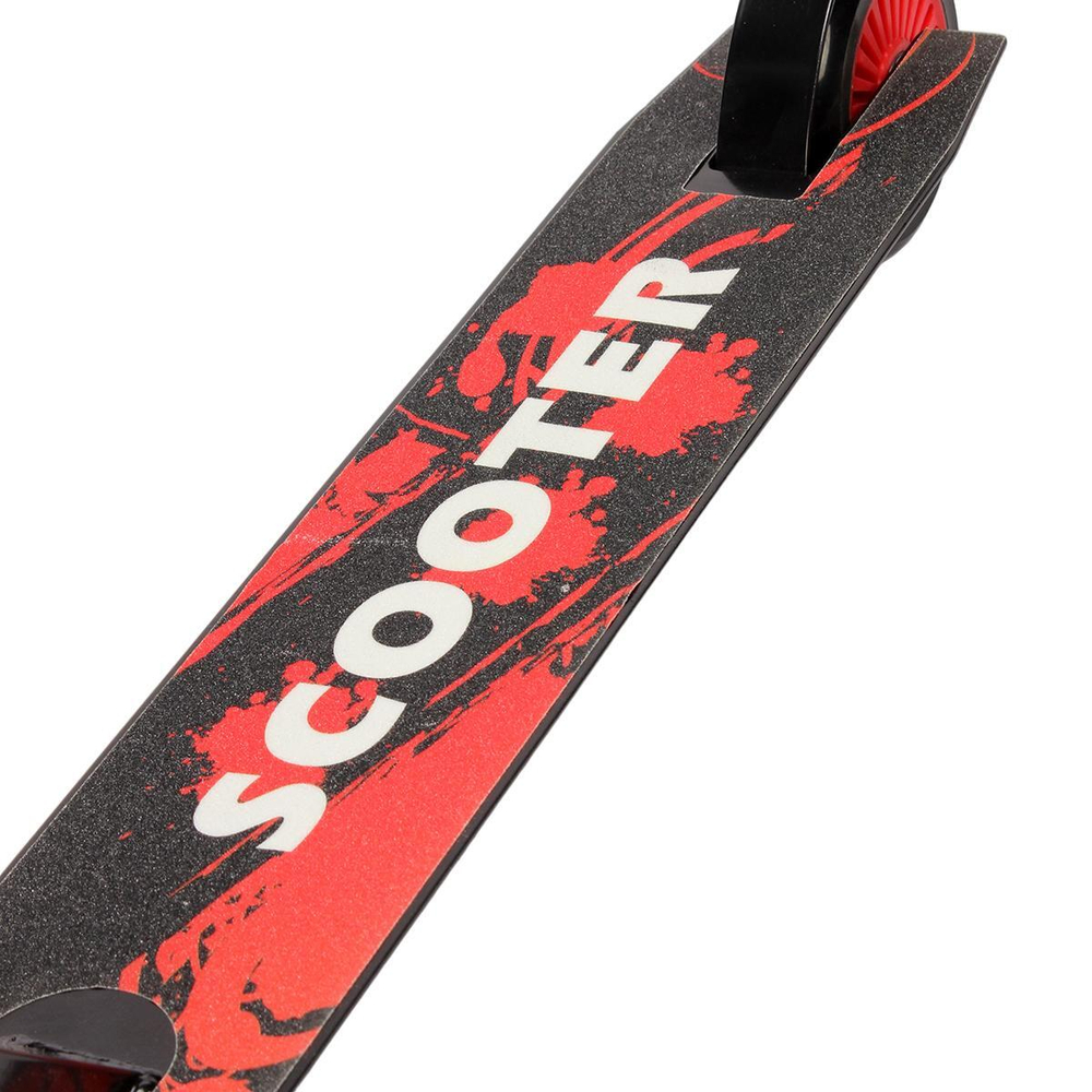 Самокат металл трюковой пластик диски, колеса PU 100, 4 цвета микс, с-30833