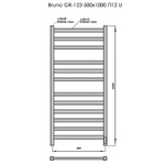 Полотенцесушитель Электрич. с/т GROIS Bruno GR-123 500/1000 П12 RAL9003 U белый матовый, шт