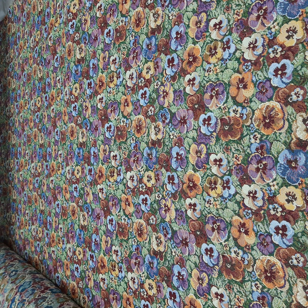 Мебельная ткань гобелен на отрез Садовые цветы (160 см) - 1 м.