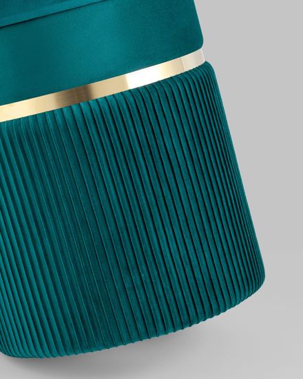 Пуф Миранда с ящиком велюр бирюзовый