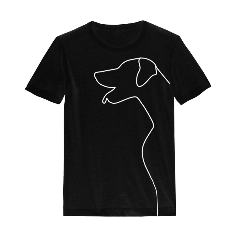 Футболка "Силуэт натурального добермана"