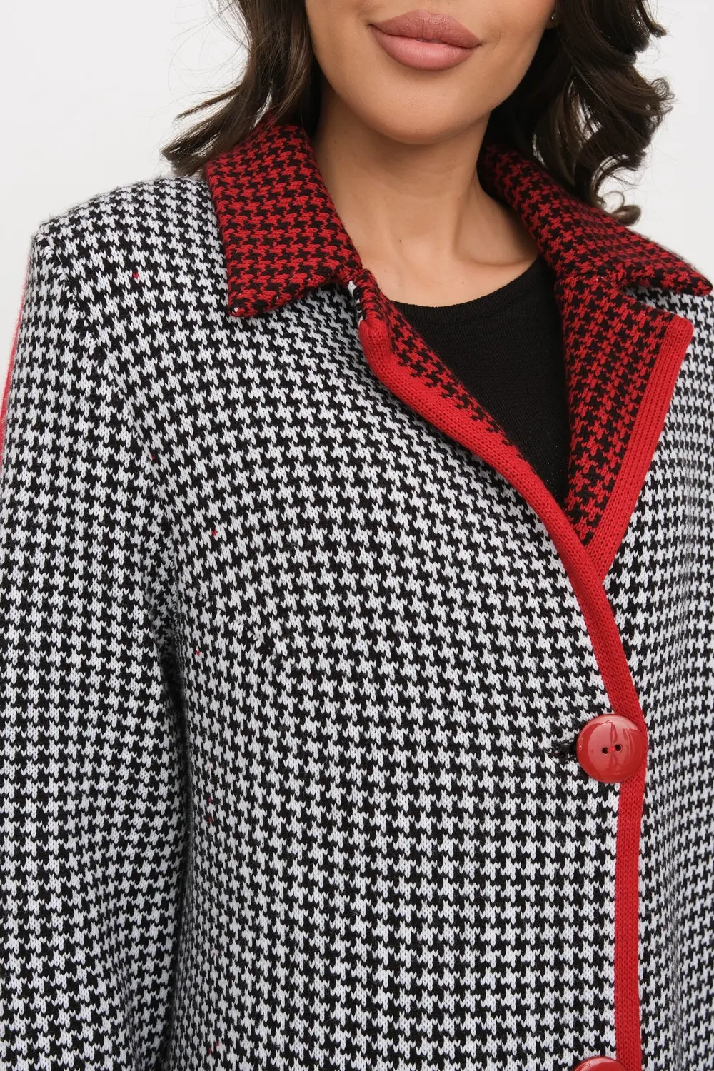 Кардиган Д 2867/черно-красный