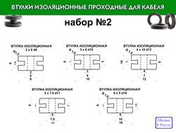 изоляционные уплотнительные втулки для кабеля купить набор