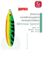 Блесна для рыбалки колебалка Minnow Spoon, 8см, 22гр
