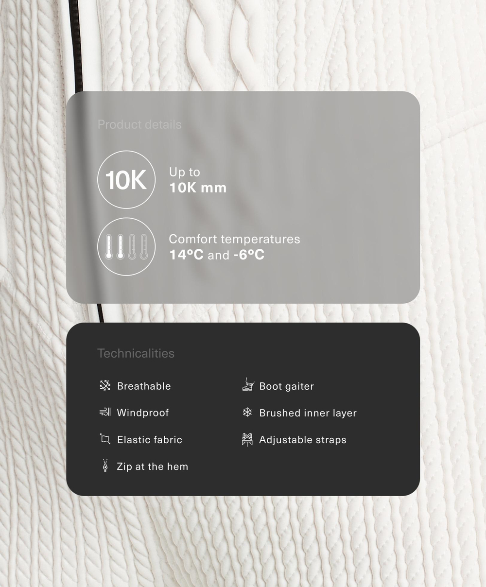 Oysho Водостойкий комбинезон клеш SKI, белый