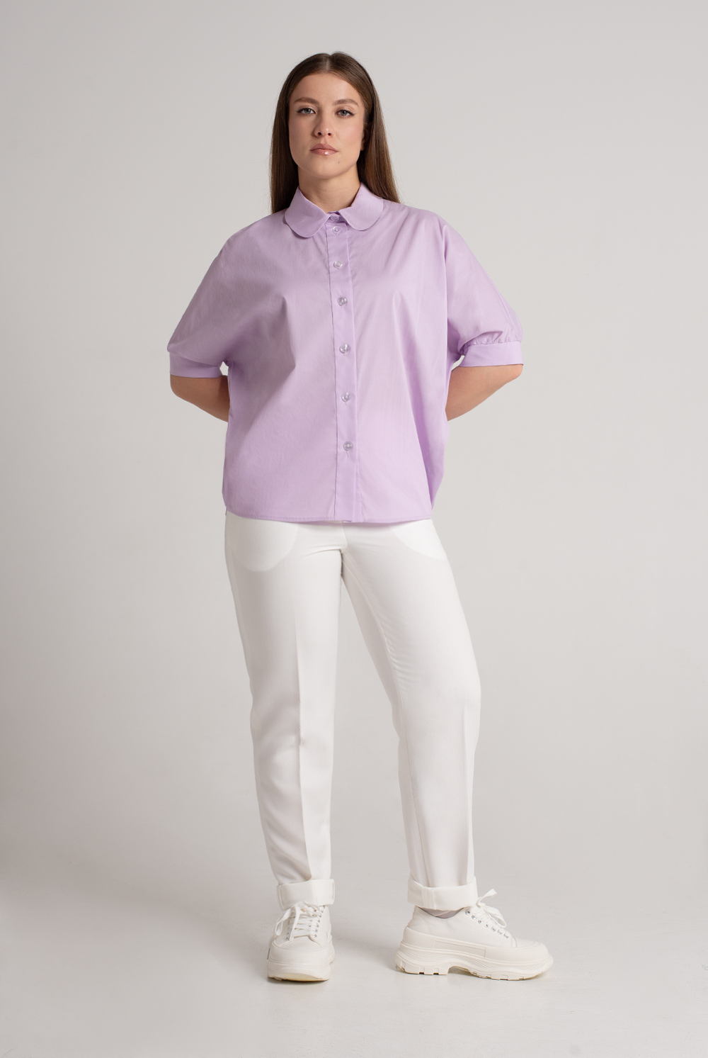 Брюки женские 2420АПА, белый #511Бел022420АПА