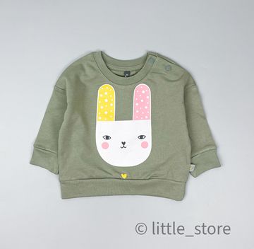 Свитшот из футера с начесом "Путешествие в сказку" оливковый