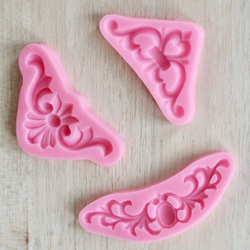 Молды силиконовые для творчества "Набор 3 молда. Лепнина 2" / Форма для лепки из полимерной глины вензели, для мыла и воска / Форма для мыла