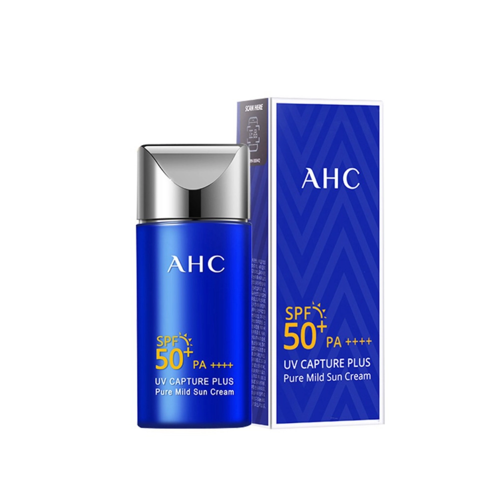 AHC Крем солнцезащитный лёгкий - UV Capture plus pure mild sun cream SPF 50+ PA++++, 50мл, шт