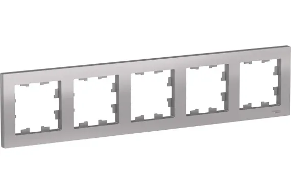 Рамка Systeme Electric ATLASDESIGN 5 постовая алюминий 38186