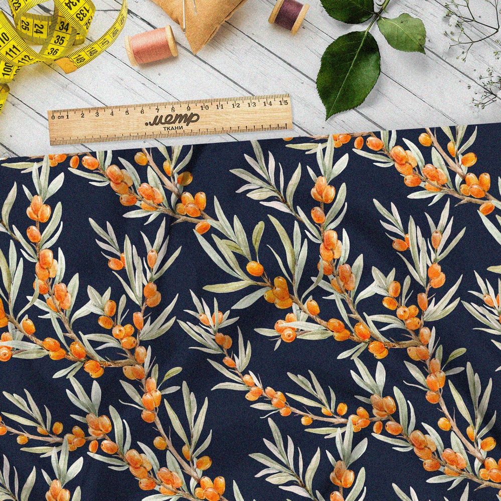 Ткань дюспо облепиха на ветке