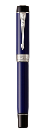 Перьевая ручка Parker Duofold Classic International, Blue and Black CT, перо: F