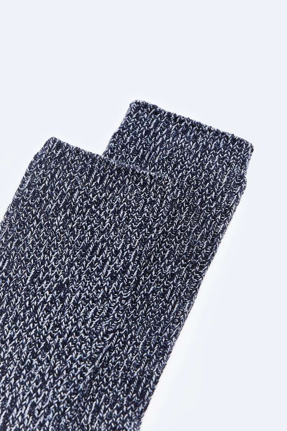 ZARA НОСКИ В РУБЧИК В СТИЛЕ РУСТИК, ЧЕРНЫЙ