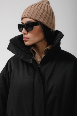 Шапка с отворотом (бежевый)