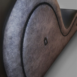 Диван-софа Тантра с креплениями для наручников (черно-серый)