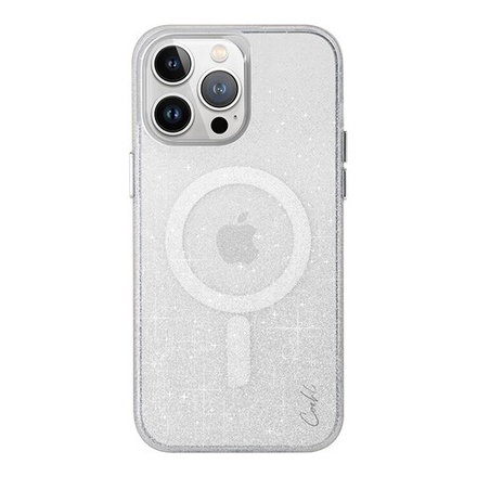 Чехол Uniq COEHL для iPhone 15 Pro Lumino Sparkling Silver (MagSafe) (Серебристый)