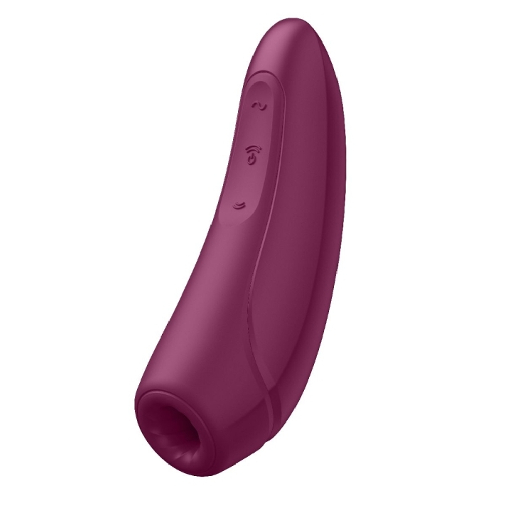 Вакуумный стимулятор Satisfyer Curvy 1+ с управлением через приложение, красно-розовый