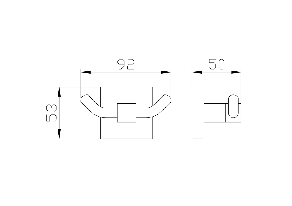 Двойной крючок для ванной WONZON & WOGHAND POLO, Темное золото (WW-8925-DG)