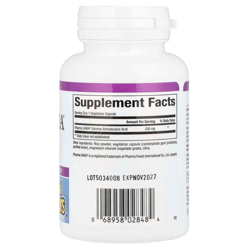 Natural Factors, Stress-Relax®, Pharma GABA®, 250 мг, 60 вегетарианских капсул