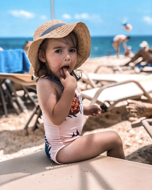 Купальник детский слитный Ананасы