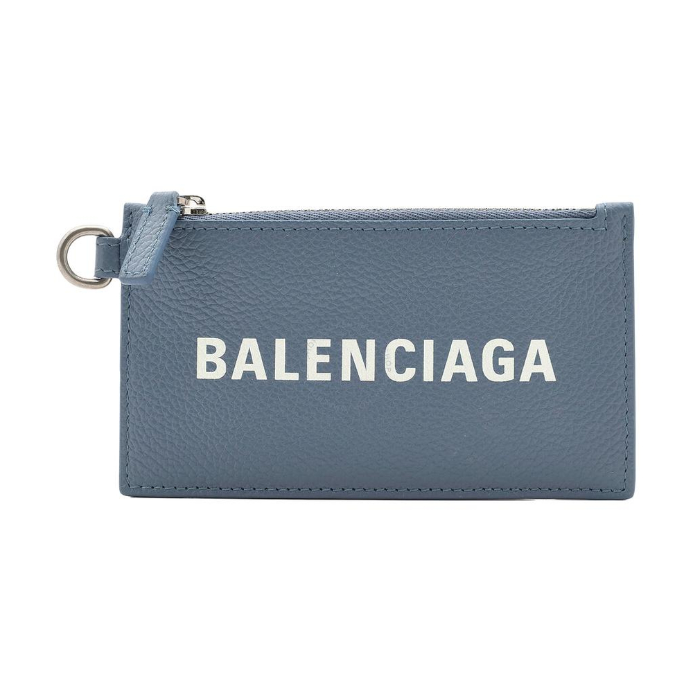Balenciaga Cash Key Ring Cow Leather Card Holder Card Holder Women"s Blue