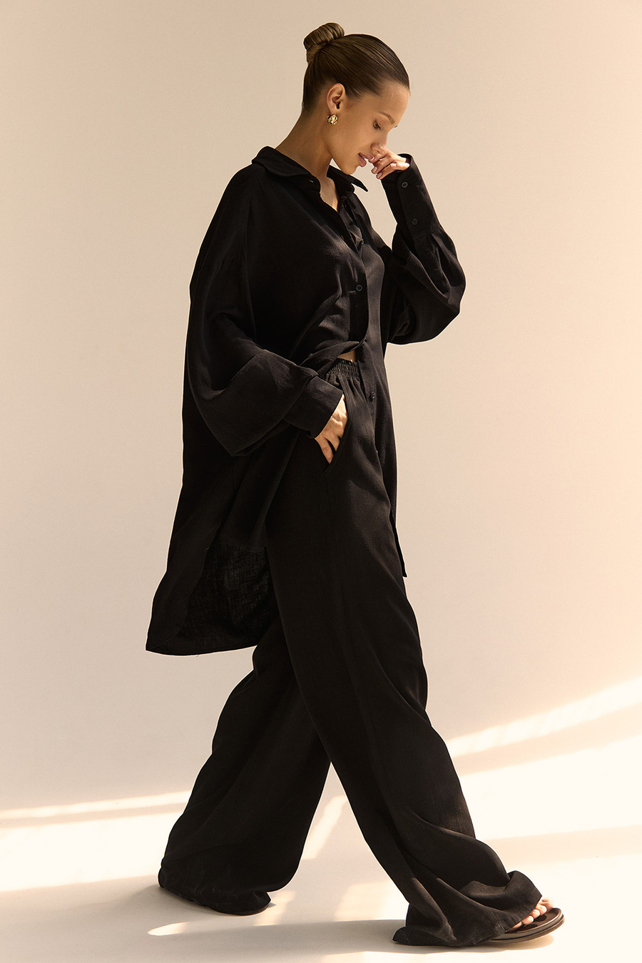 Штаны на резинке MYKONOS Чёрный