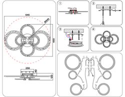 Ambrella Потолочный светодиодный светильник с пультом Original FA4065
