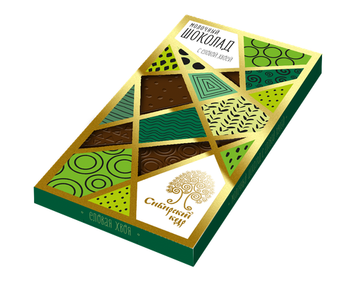 Шоколад молочный с еловой хвоей / 100 г / Сибирский кедр