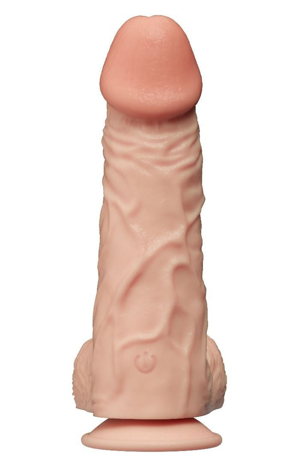 Телесный вибромассажер на присоске - 22,6 см. (Цвет: телесный)