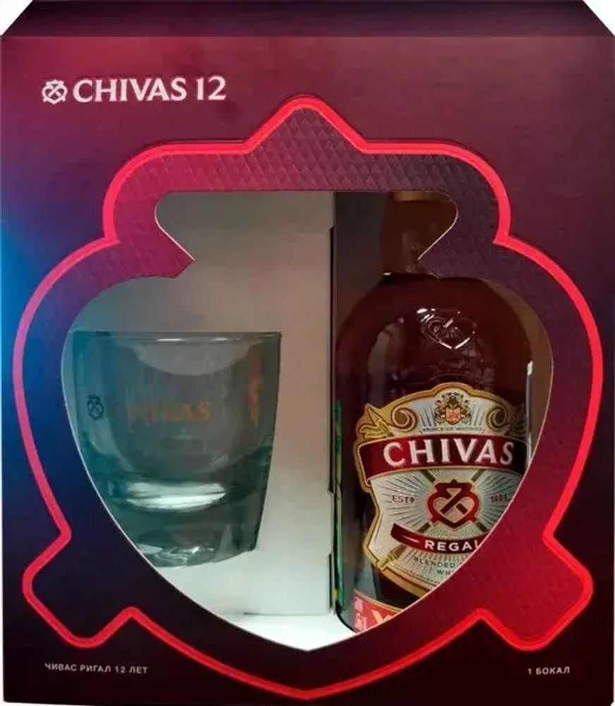 Виски Чивас Ригал 12лет п/у + 1 стакан Виски Чивас Ригал 12лет п/у + 1 стакан