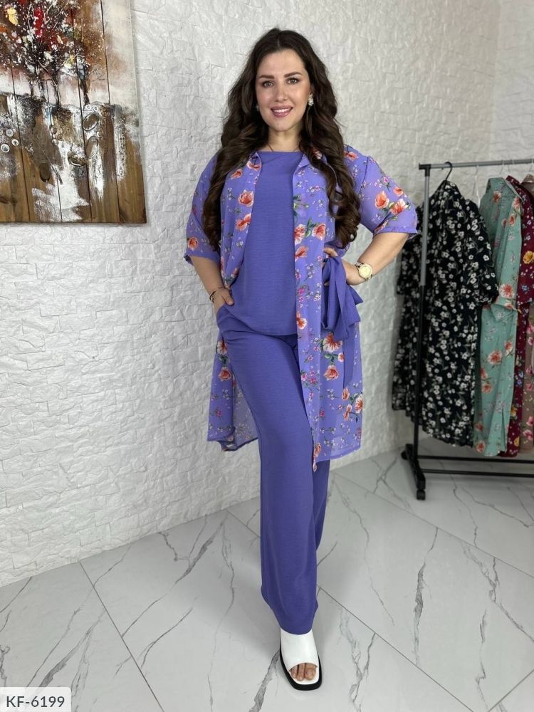 Костюм тройка KF-6198 Фабрика Моды