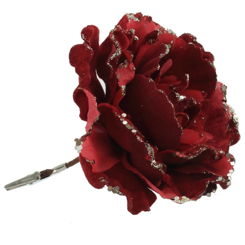 GAEM Цветок искусственный "Роза" (на клипсе), L15 W15 H13 см