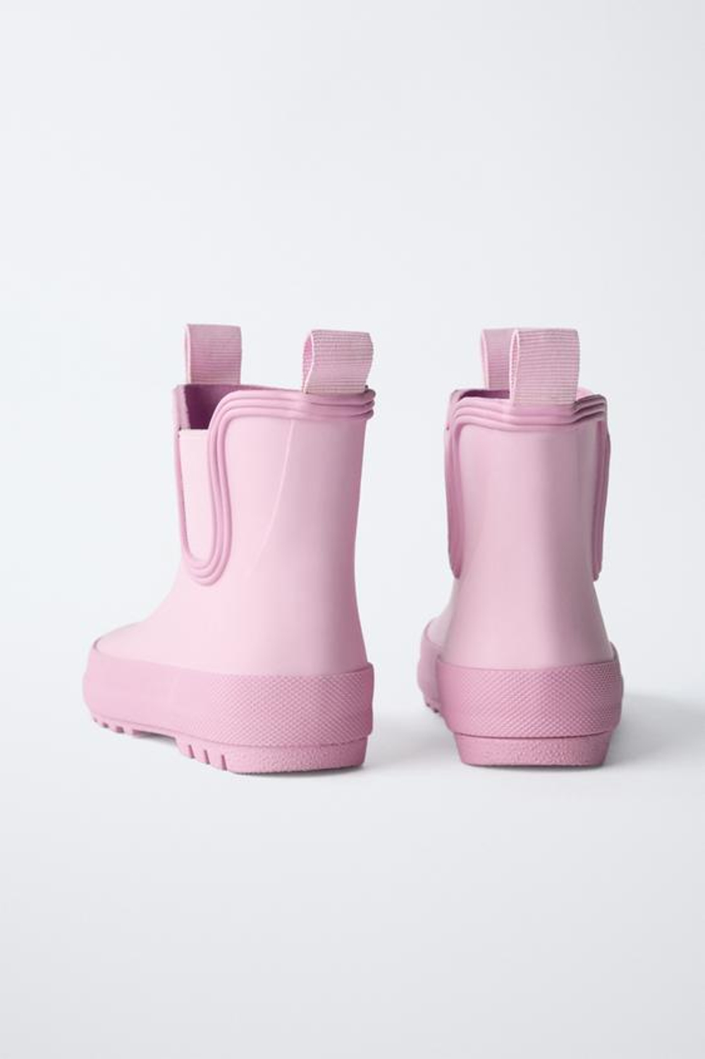ZARA РЕЗИНОВЫЕ САПОГИ С ЭЛАСТИЧНЫМИ ДЕТАЛЯМИ, РОЗОВЫЙ