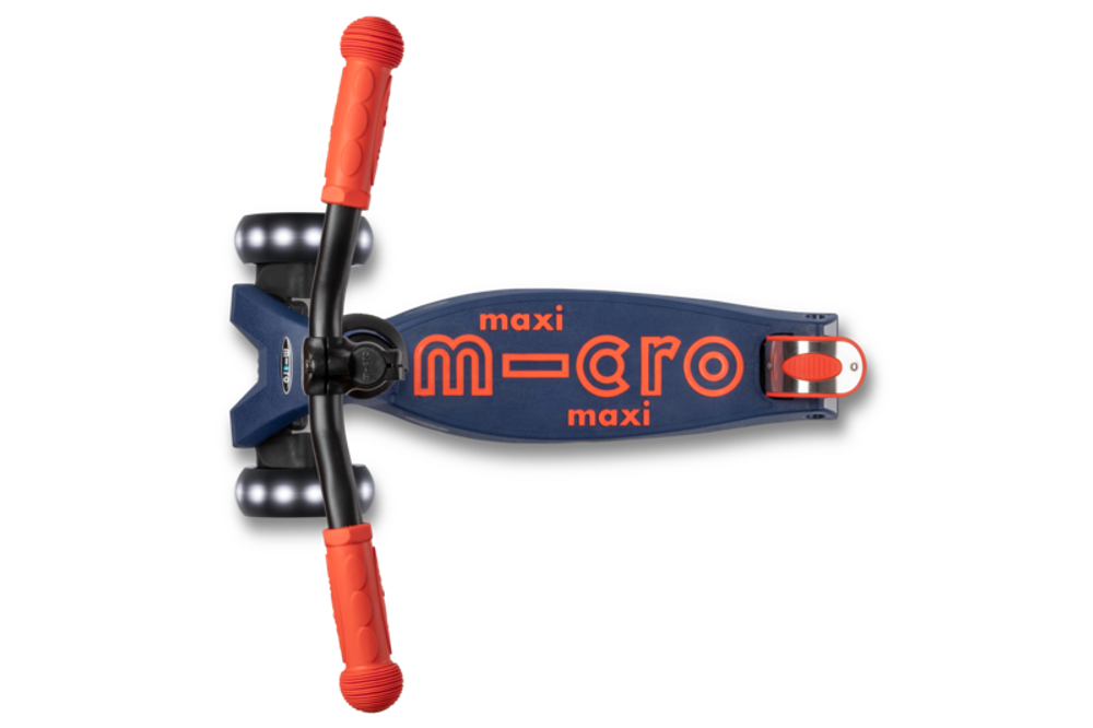 Самокат Maxi Micro Deluxe Pro LED синий/красный